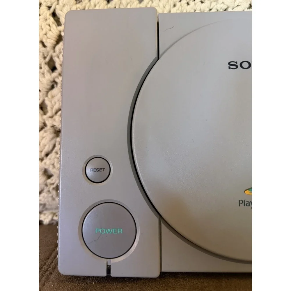 Sony PlayStation 1 Console - Gray, SCPH-7001, With Power Cord And AV Cord
